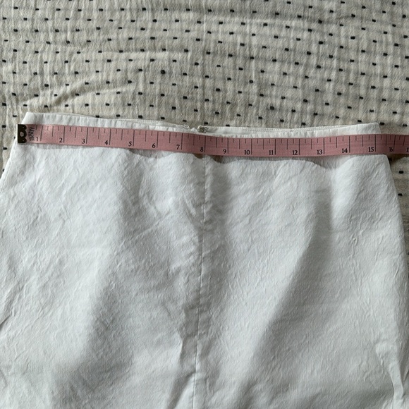 Linen midi skirt with front slit - Picture 5 of 6